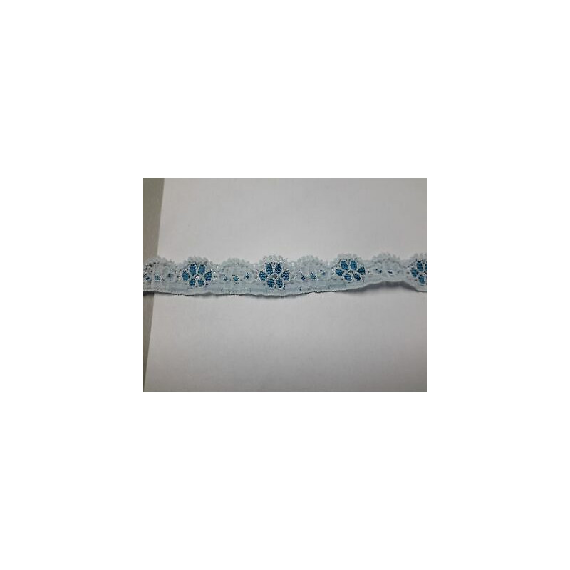 Metri 9 circa Passamaneria pizzo merletto azzurro alta cm 1,3 circa