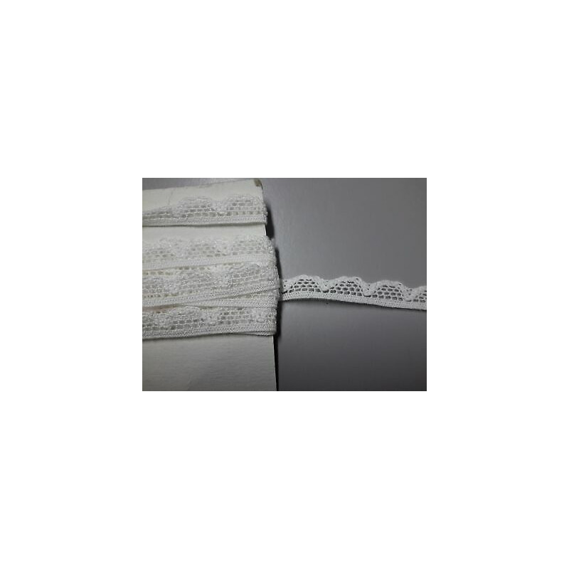 Metri 6 circa Passamaneria pizzo merletto bianco alta cm 1 circa