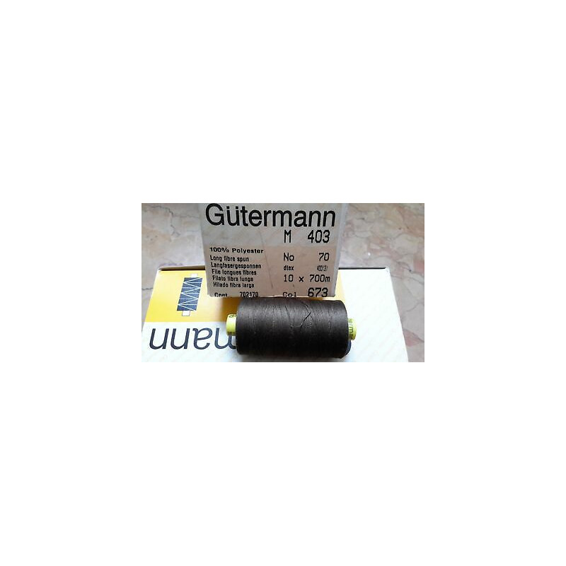Spoletta filato Gutermann Tilolo No 70 M403 colore marrone 673