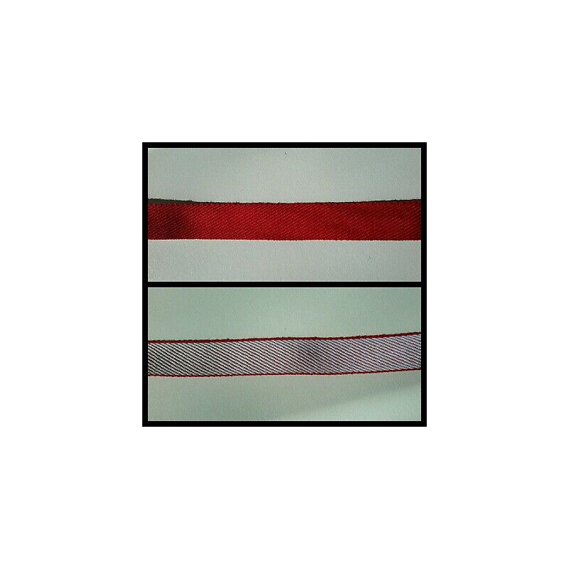 6Metri 5 fettuccia passamaneria tessuto twil cotone colore rosso sul front