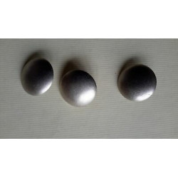 n 3 bottoni rotondi colore argento satinato cm 2,5 foro dietro