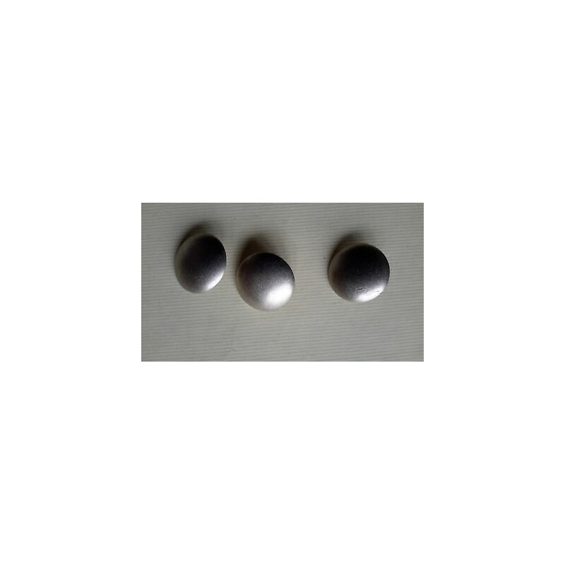 n 3 bottoni rotondi colore argento satinato cm 2,5 foro dietro
