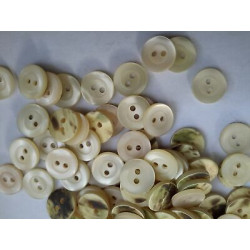 n 60 Bottoni rotondi plastica beige cm 1,2 2 fori effetto madre perla