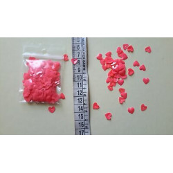 gr. 8 di Paillettes applicazioni a cuore rosa salmone 8 mm circa
