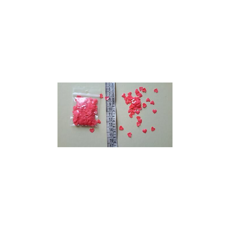 gr. 8 di Paillettes applicazioni a cuore rosa salmone 8 mm circa