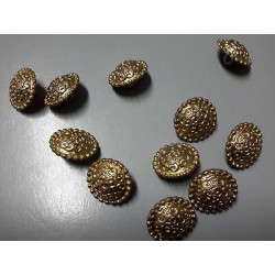 n 10  Bottoni rotondi metallo colore oro ramato cm 1,6 foro dietro
