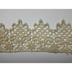 Metri 1 Passamaneria pizzo merletto beige alta cm 4,5 circa