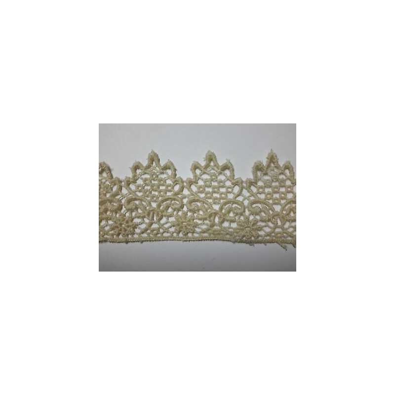 Metri 1 Passamaneria pizzo merletto beige alta cm 4,5 circa