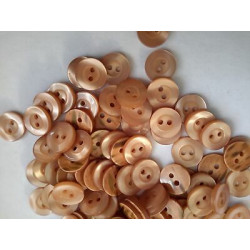 n 60 Bottoni rotondi plastica arancio chiaro cm 1,2 2 fori effetto madre p