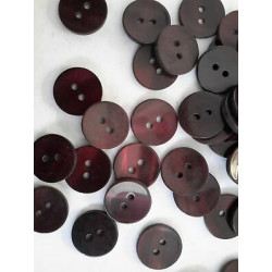 n 60 bottoni rotondi in plastica colore bordeax cm 1,8 a 2 fori