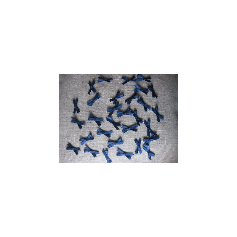 N.30 APPLICAZIONE DECORAZIONE A FIOCCHETTO IN RASO BLU HOBBY CUCITO