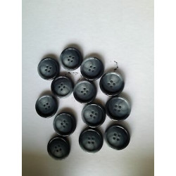 n 10  Bottoni rotondi plastica colore grigio sfumato cm 2,3 a 4 fori 