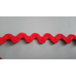 Mt 10 Passamaneria a serpentina colore rosso alta mm 16 