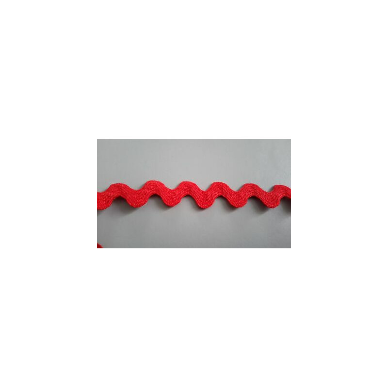 Mt 10 Passamaneria a serpentina colore rosso alta mm 16 