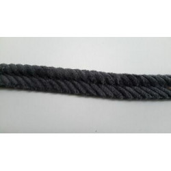 Metri 10 circa Passamaneria velluto coste larghe doppia, BLU cucita con un