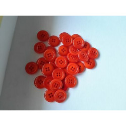 n 10  Bottoni rotondi plastica colore rosso chiaro sfumato cm 2 a 4 fori 
