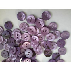 n 60 Bottoni rotondi plastica viola cm 1,2 2 fori effetto madre perla