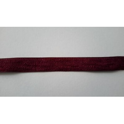 Metri 5 di Passamaneria fettuccia in tessuto ciniglia bordeaux alta cm. 1,