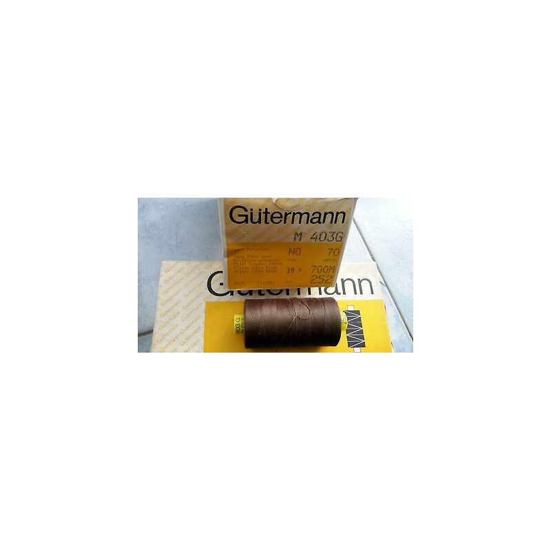 Scatola da 10 Spolette filato Gutermann Tilolo No 70 M403 colore marrone 