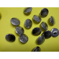 n 10 Bottoni rotondi metallo colore argento decorato cm 2 foro dietro