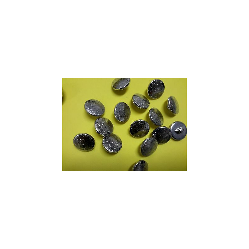 n 10 Bottoni rotondi metallo colore argento decorato cm 2 foro dietro