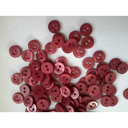 n 60 Bottoni rotondi plastica bordeaux cm 1,1 2 fori effetto madre perla