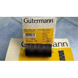 Scatola da 10 Spolette filato Gutermann Tilolo No 70 Mara colore grigio s