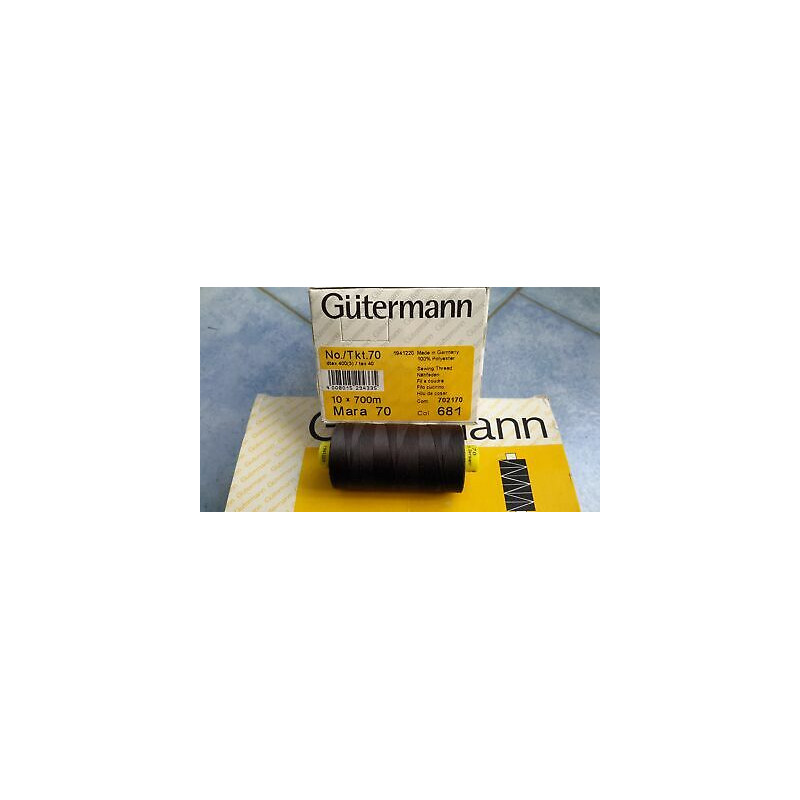 Scatola da 10 Spolette filato Gutermann Tilolo No 70 Mara colore grigio s