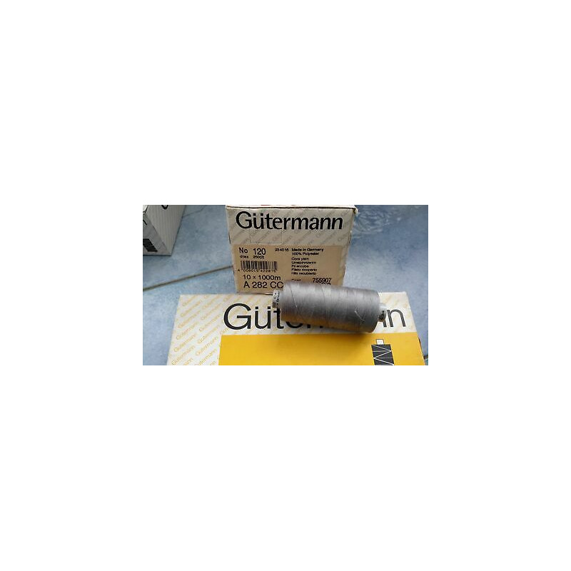 Scatola da 10 Spolette filato Gutermann Tilolo No 120 A282 colore grigio 