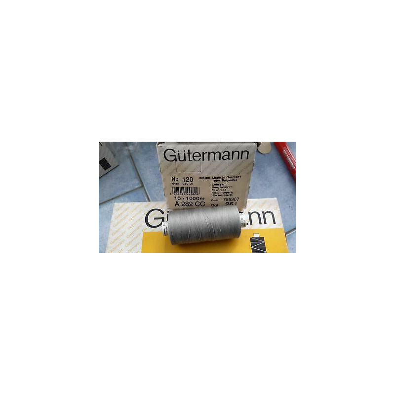 Spoletta filato Gutermann Tilolo No 120 A282 colore grigio 261 in Super Of