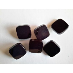 n 10  Bottoni quadrati plastica colore blu cm 1,9  foro dietro