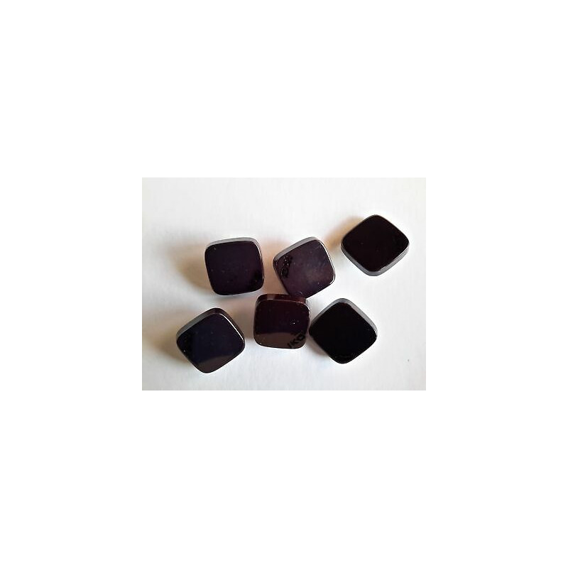 n 10  Bottoni quadrati plastica colore blu cm 1,9  foro dietro