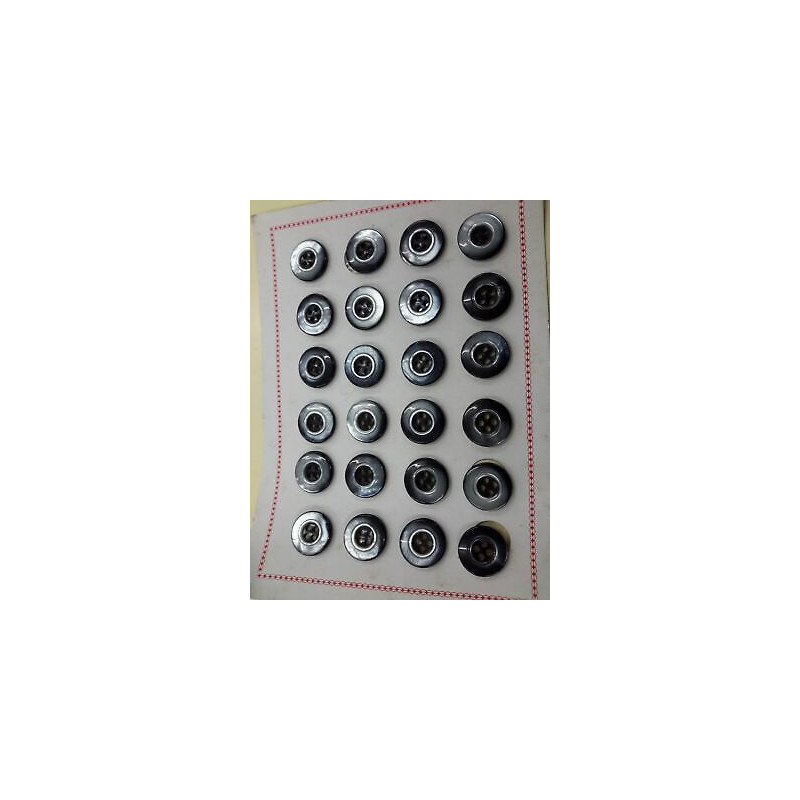 n 24  Bottoni rotondi plastica colore grigio cm 1,7 a 4 fori 