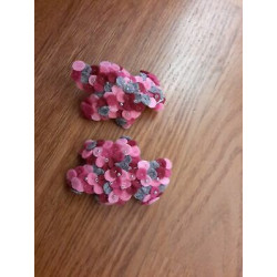 N 5 APPLICAZIONI DECORAZIONI A ORSETTO IN TESSUTO ROSA HOBBY CUCITO