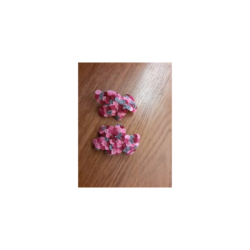 N 5 APPLICAZIONI DECORAZIONI A ORSETTO IN TESSUTO ROSA HOBBY CUCITO