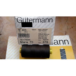 Spoletta filato Gutermann Tilolo No 70 MARA colore marrone 678