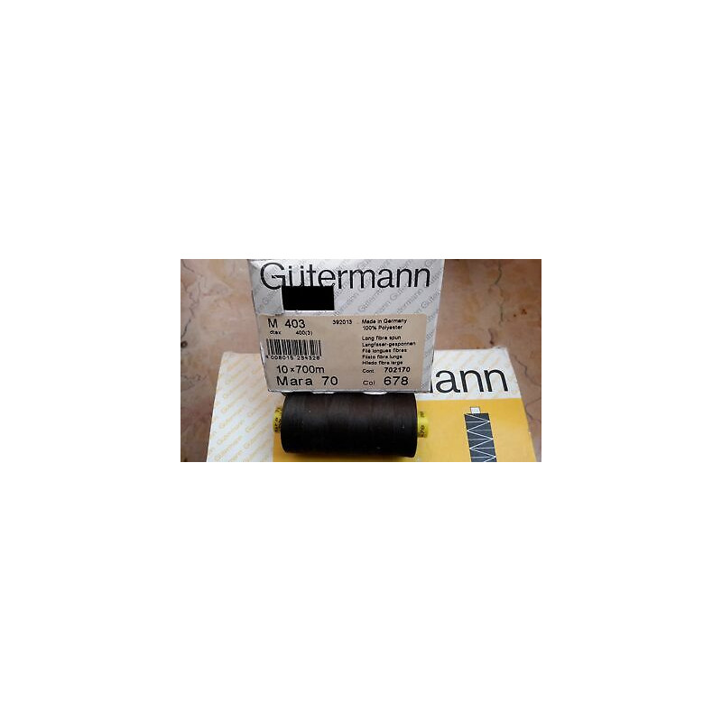 Spoletta filato Gutermann Tilolo No 70 MARA colore marrone 678