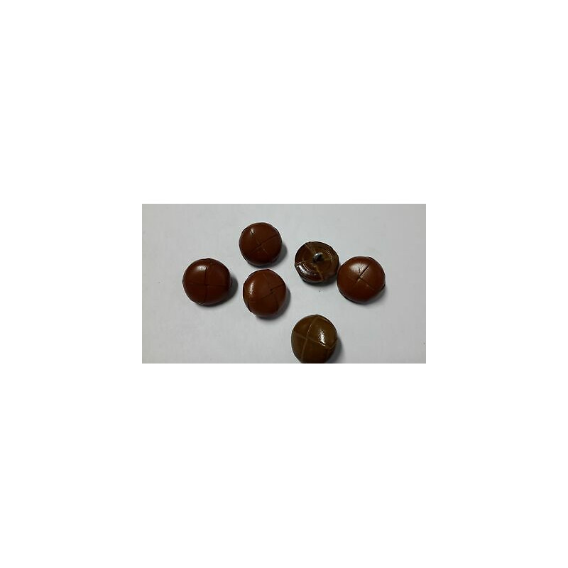 n 13 bottoni rotondi in finto cocco colore marrone varie tonalità cm 1,8 f