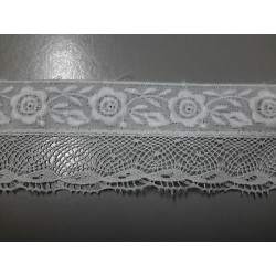 Metri 1 di Passamaneria in pizzo merletto colore bianco alta cm 3,5