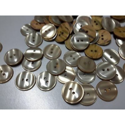 N. 60 Bottoni rotondi in plastica colore beige marroncino 2 fori mm 20 cir