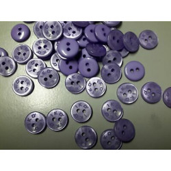 N. 60 Bottoni rotondi in plastica colore lilla 2 fori mm 11 circa
