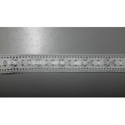 Metri 1 Passamaneria in pizzo bianco alta cm 2,30