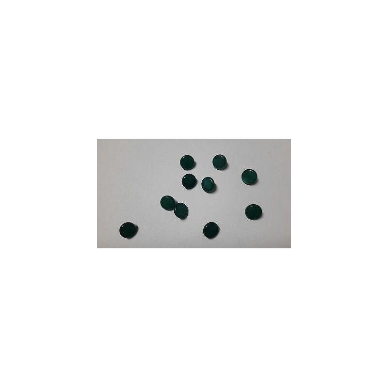 n 13 Bottoni rotondi in plastica colore verde cm 1,1 foro dietro