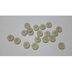 n 10 bottoni rotondi in plastica colore avorio cm 1,3 a 4 fori