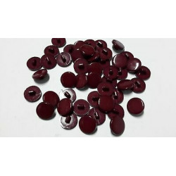 N. 10 Bottoni rotondi in plastica colore bordeaux foro dietro mm 14 circa