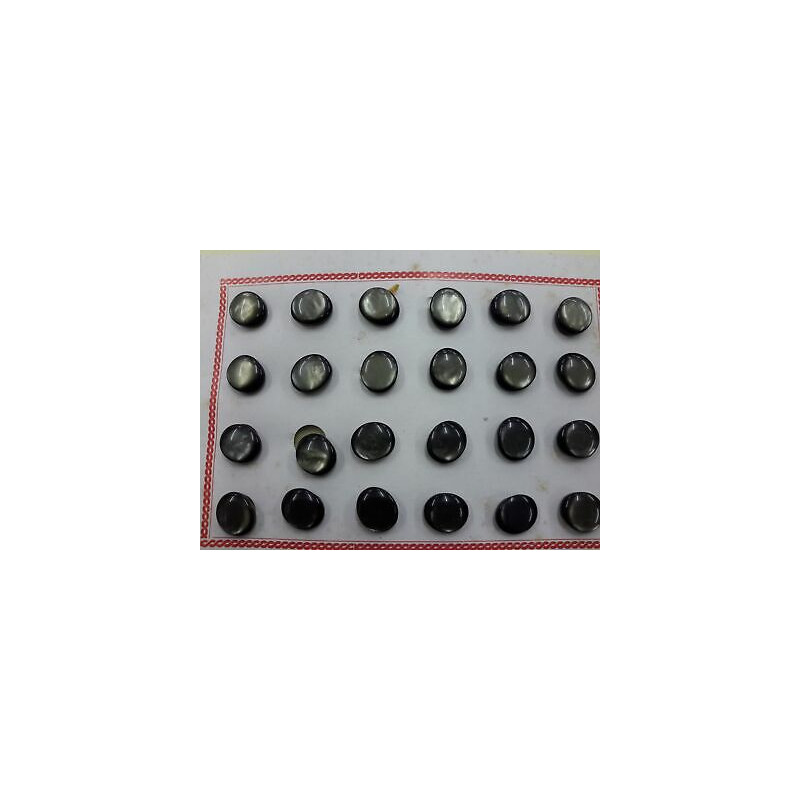 n 24  Bottoni ovali plastica colore marroncino cm 1,1x9 foro dietro 