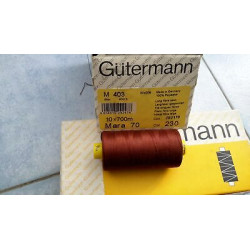 Scatola da 10 Spolette filato Gutermann Tilolo No 70 M403 colore marronci