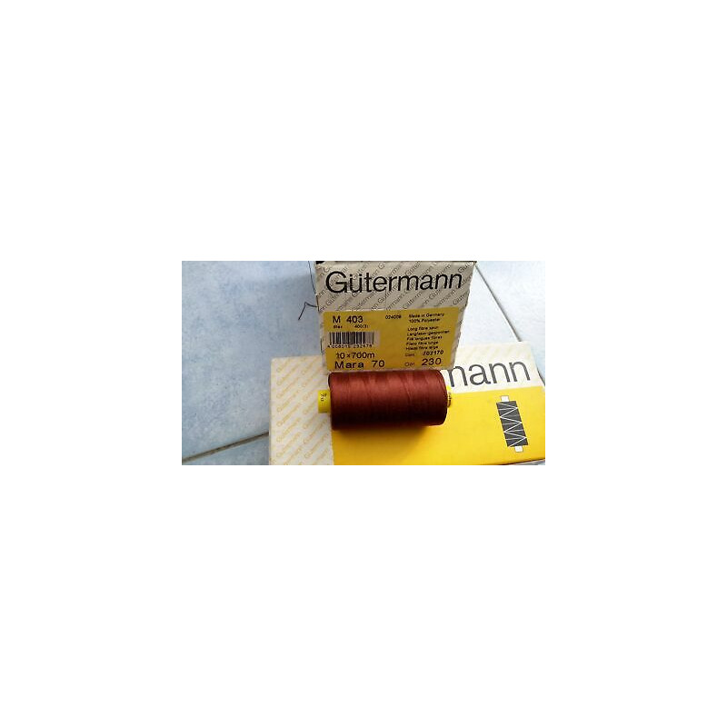 Scatola da 10 Spolette filato Gutermann Tilolo No 70 M403 colore marronci