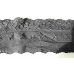Metri 1 circa di Passamaneria in pizzo sangallo nero alta cm 8