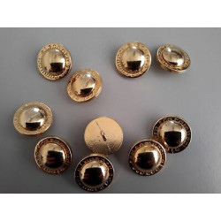 n 9 Bottoni rotondi in metallo colore oro cm 2 foro dietro